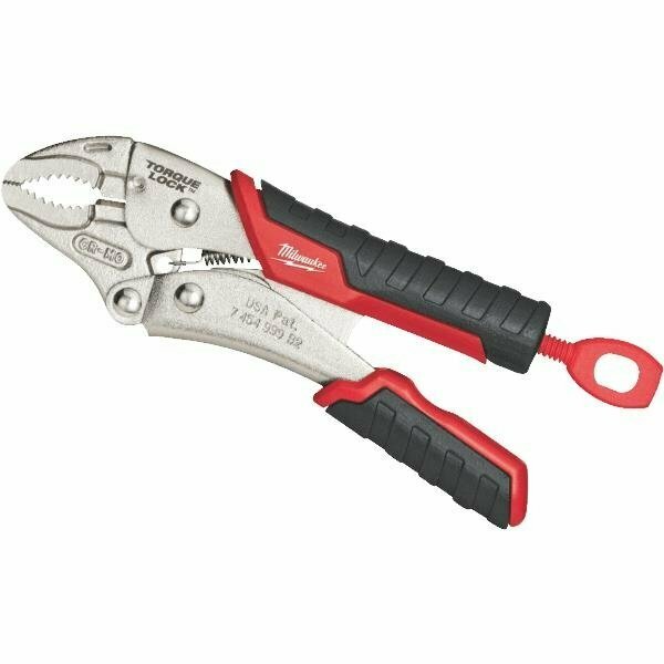 Milwaukee Tool Torque Lock Locking Plier, 5 in OAL, Black/Red/Silver Handle, Comfort-Grip, Overmold Handle 48-22-3405